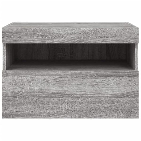 Grauer TV-Wandschrank Manceva 60x30x40cm (mit LED-Beleuchtung Sonoma)