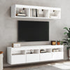 Weißer TV-Wandschrank Manceva 80x30x40cm (mit LED-Beleuchtung)