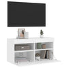 Weißer TV-Wandschrank Manceva 80x30x40cm (mit LED-Beleuchtung)
