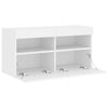 Weißer TV-Wandschrank Manceva 80x30x40cm (mit LED-Beleuchtung)