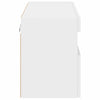 Weißer TV-Wandschrank Manceva 80x30x40cm (mit LED-Beleuchtung)