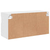 Weißer TV-Wandschrank Manceva 80x30x40cm (mit LED-Beleuchtung)