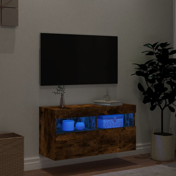 TV-Wandschrank Savutammi Manceva 80x30x40cm (mit LED-Beleuchtung)