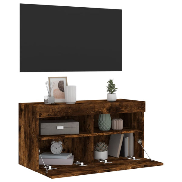 TV-Wandschrank Savutammi Manceva 80x30x40cm (mit LED-Beleuchtung)