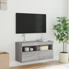 Grauer TV-Wandschrank Manceva 80x30x40cm (mit LED-Beleuchtung Sonoma)