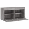 Grauer TV-Wandschrank Manceva 80x30x40cm (mit LED-Beleuchtung Sonoma)
