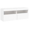 Weißer TV-Wandschrank Manceva 100x30x40cm (mit LED-Beleuchtung)
