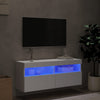 Weißer TV-Wandschrank Manceva 100x30x40cm (mit LED-Beleuchtung)
