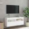 Weißer TV-Wandschrank Manceva 100x30x40cm (mit LED-Beleuchtung)