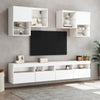 Weißer TV-Wandschrank Manceva 100x30x40cm (mit LED-Beleuchtung)