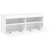 Weißer TV-Wandschrank Manceva 100x30x40cm (mit LED-Beleuchtung)
