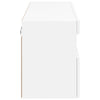 Weißer TV-Wandschrank Manceva 100x30x40cm (mit LED-Beleuchtung)