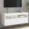 Weißer TV-Wandschrank Manceva 100x30x40cm (mit LED-Beleuchtung)