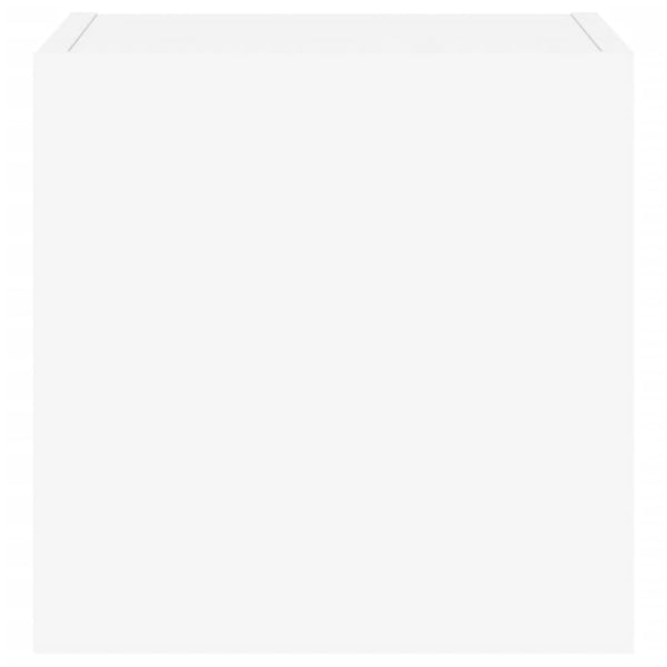 Weiße TV-Wandhalterung Genutu 30,5x35x30cm (mit LED-Beleuchtung)