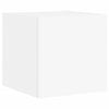 Weiße TV-Wandschränke mit LED-Beleuchtung Genutu 30,5x35x30cm (2 Stk.)