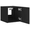 Schwarze TV-Wandschränke mit LED-Beleuchtung Genutu 30,5x35x30cm (2 St.)
