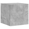 Betongrauer TV-Wandschrank Genutu 30,5x35x30cm (mit LED-Beleuchtung)