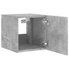 Betongrauer TV-Wandschrank Genutu 30,5x35x30cm (mit LED-Beleuchtung)
