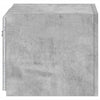 Betongrauer TV-Wandschrank Genutu 30,5x35x30cm (mit LED-Beleuchtung)
