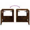 Räuchereiche TV-Wandschrank Genutu 30,5x35x30cm (mit LED-Beleuchtung)