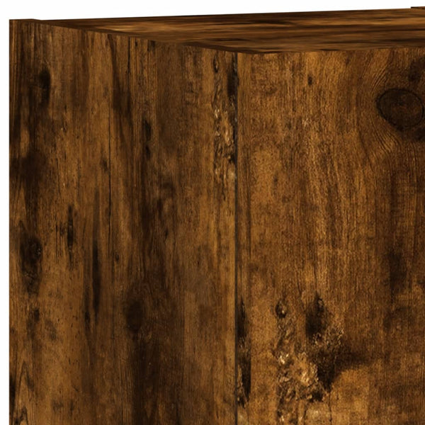 Räuchereiche TV-Wandschrank Genutu 30,5x35x30cm (mit LED-Beleuchtung)