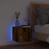 Räuchereiche TV-Wandschrank Genutu 30,5x35x30cm (mit LED-Beleuchtung)