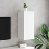 Valkoinen tv-seinäkaappi Genutu 30,5x35x70cm (led-valoilla)