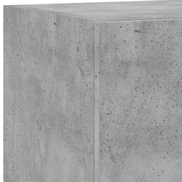 Betoninharmaa tv-seinäkaappi Genutu 30,5x35x70cm (led-valoilla)