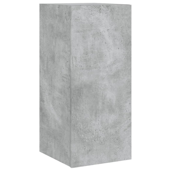 Betoninharmaa tv-seinäkaappi Genutu 30,5x35x70cm (led-valoilla)