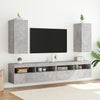 Betoninharmaa tv-seinäkaappi Genutu 30,5x35x70cm (led-valoilla)