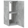 Betoninharmaa tv-seinäkaappi Genutu 30,5x35x70cm (led-valoilla)