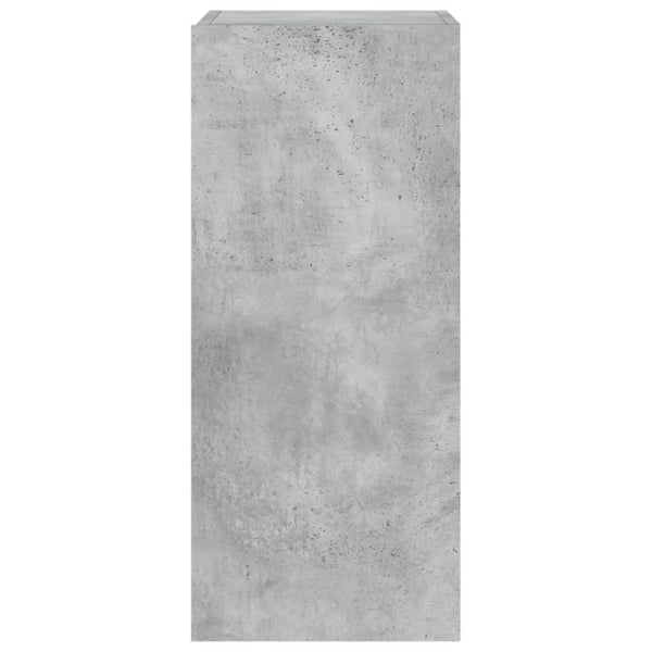 Betoninharmaa tv-seinäkaappi Genutu 30,5x35x70cm (led-valoilla)