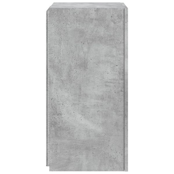 Betoninharmaa tv-seinäkaappi Genutu 30,5x35x70cm (led-valoilla)