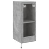 Betoninharmaa tv-seinäkaappi Genutu 30,5x35x70cm (led-valoilla)
