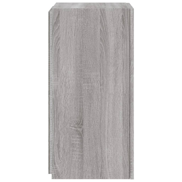 Harmaa tv-seinäkaappi Genutu 30,5x35x70cm (led-valoilla sonoma)