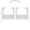 Weißer TV-Wandschrank Genutu 40,5x35x40cm (mit LED-Beleuchtung)