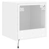 Valkoinen tv-seinäkaapit led-valoilla Genutu 40,5x35x40cm (2 kpl)