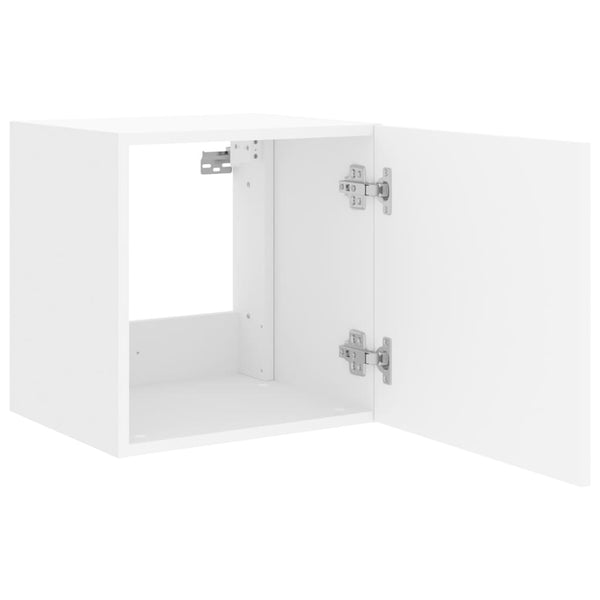 Valkoinen tv-seinäkaapit led-valoilla Genutu 40,5x35x40cm (2 kpl)
