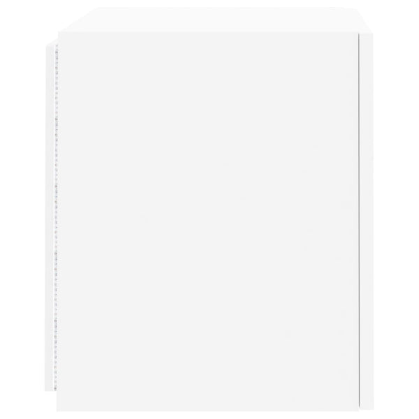 Valkoinen tv-seinäkaapit led-valoilla Genutu 40,5x35x40cm (2 kpl)