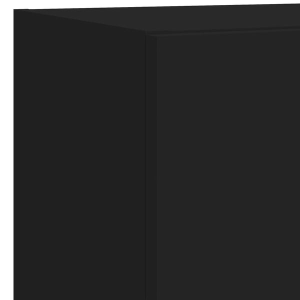 Musta tv-seinäkaappi Genutu 40,5x35x40cm (led-valoilla)