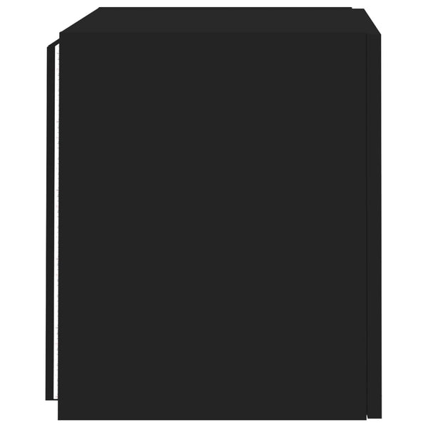 Musta tv-seinäkaapit led-valoilla Genutu 40,5x35x40cm (2 kpl)