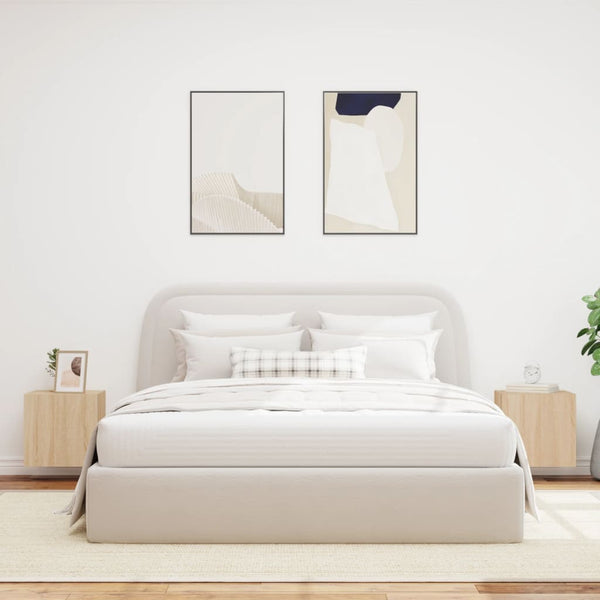 Sonoma-tammi tv-seinäkaapit Genutu 40,5x35x40cm (led-valoilla 2 kpl)