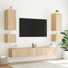 Sonoma-tammi tv-seinäkaapit Genutu 40,5x35x40cm (led-valoilla 2 kpl)