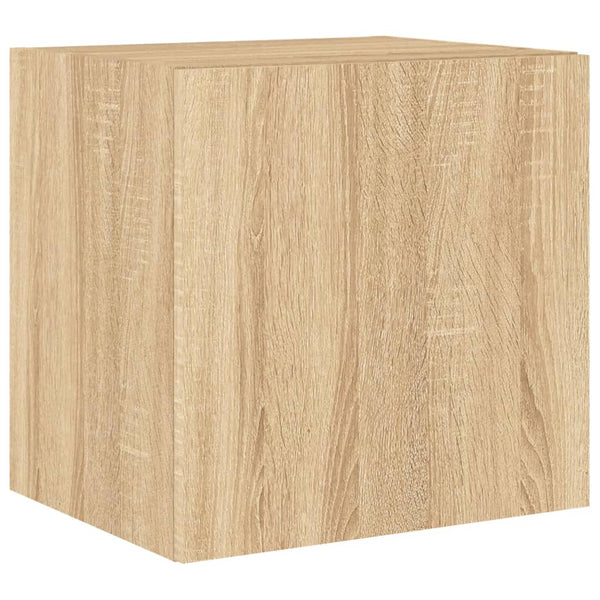 Sonoma-tammi tv-seinäkaapit Genutu 40,5x35x40cm (led-valoilla 2 kpl)