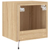 Sonoma-tammi tv-seinäkaapit Genutu 40,5x35x40cm (led-valoilla 2 kpl)