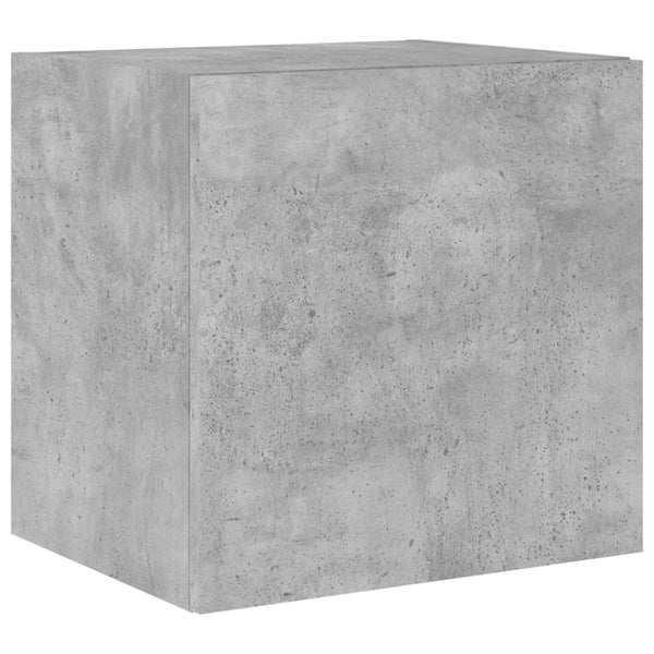 Betoninharmaa tv-seinäkaapit Genutu 40,5x35x40cm (2 kpl led-valoilla)