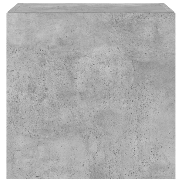Betoninharmaa tv-seinäkaapit Genutu 40,5x35x40cm (2 kpl led-valoilla)