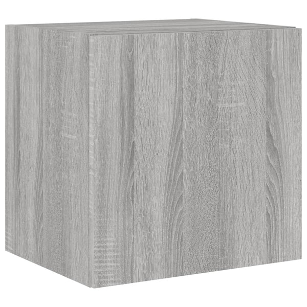 Harmaa tv-seinäkaappi Genutu 40,5x35x40cm (led-valoilla sonoma)
