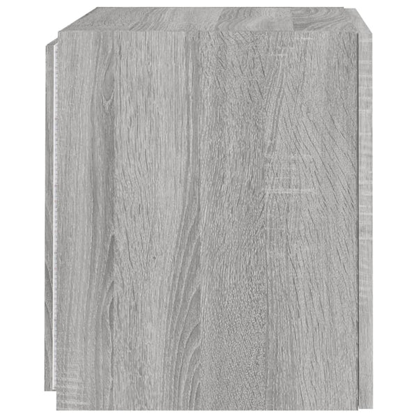 Harmaa tv-seinäkaappi Genutu 40,5x35x40cm (led-valoilla sonoma)