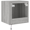 Harmaa tv-seinäkaappi Genutu 40,5x35x40cm (led-valoilla sonoma)